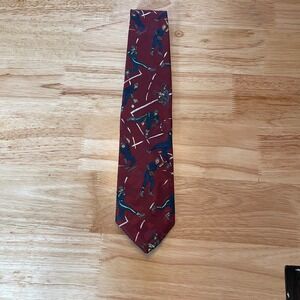 Royal Knight Kids Baseball Tie Burgundy Polyester Fun Print‎ Necktie